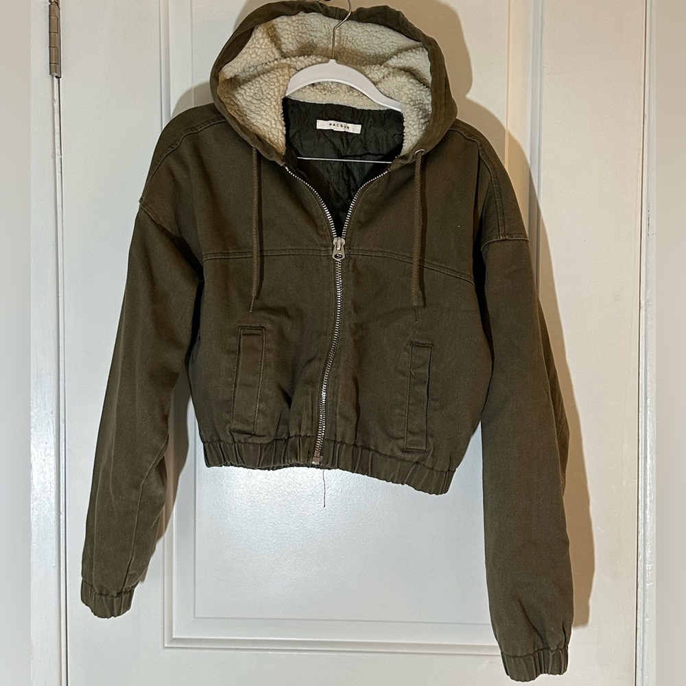 PacSun Jacket with Sherpa Hoodie